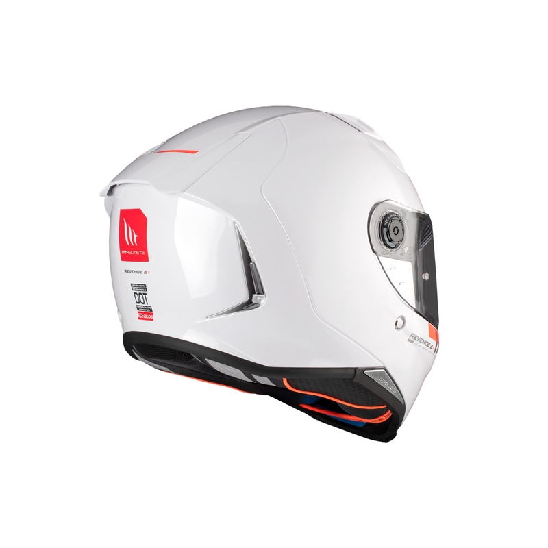 MT REVENGE 2 S SOLID A0 casco moto integrale bianco lucido