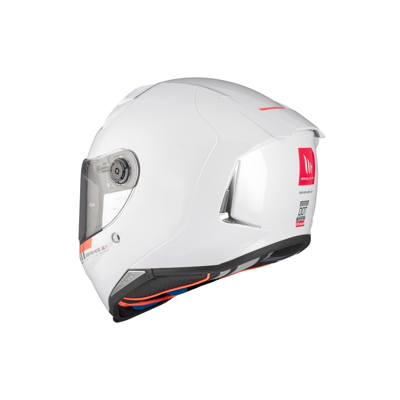 MT REVENGE 2 S SOLID A0 casco moto integrale bianco lucido