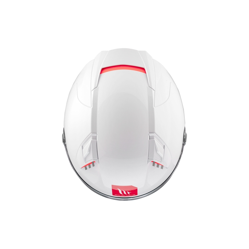 MT REVENGE 2 S SOLID A0 casco moto integrale bianco lucido
