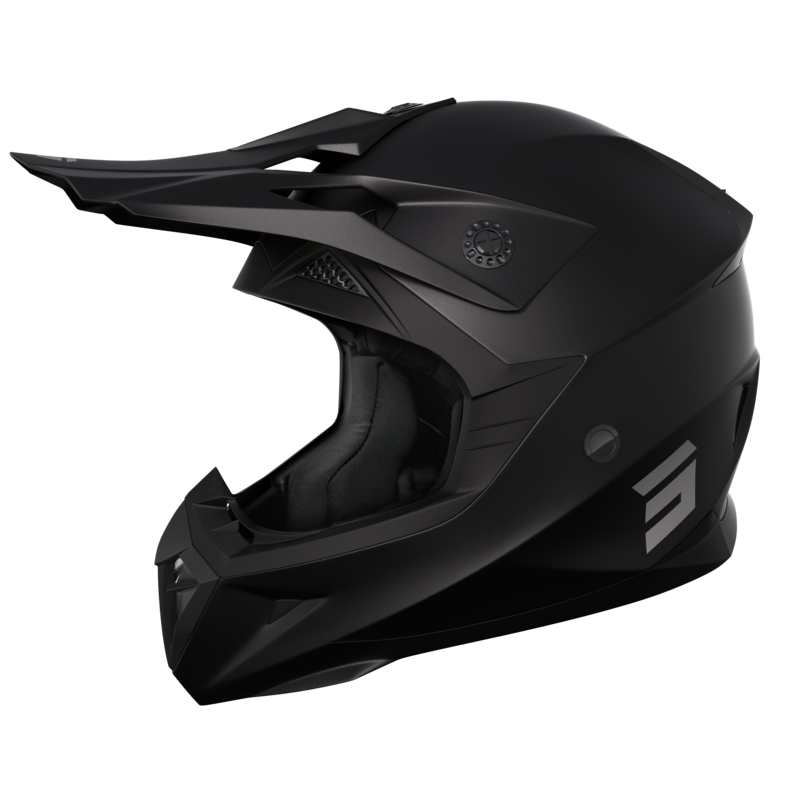 Casco da motocross Shot Pulse Solid 2.0 nero opaco