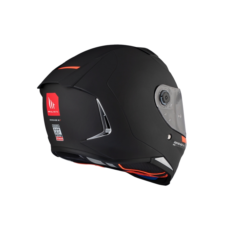 MT REVENGE 2 S SOLID A1 casco moto integrale nero opaco