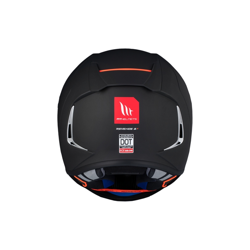 MT REVENGE 2 S SOLID A1 casco moto integrale nero opaco