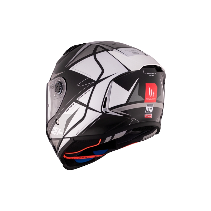 Casco moto integrale MT REVENGE 2 S HATAX B2 nero-grigio-bianco