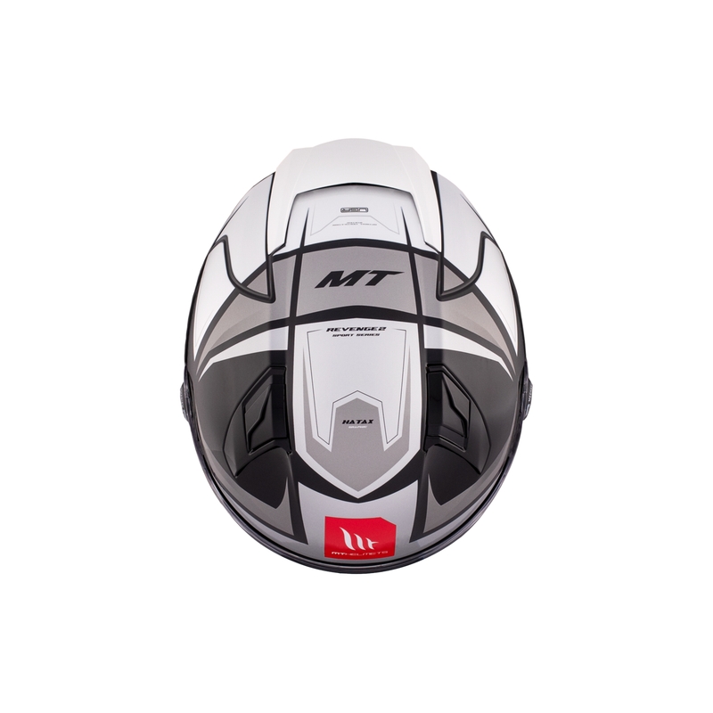 Casco moto integrale MT REVENGE 2 S HATAX B2 nero-grigio-bianco