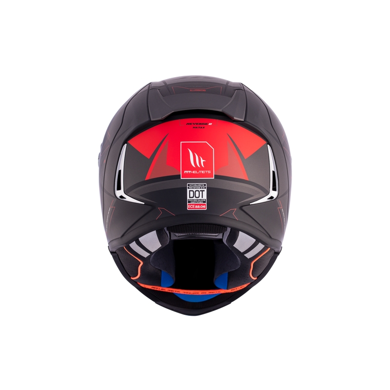 Casco moto integrale MT REVENGE 2 S HATAX B5 nero-grigio-rosso