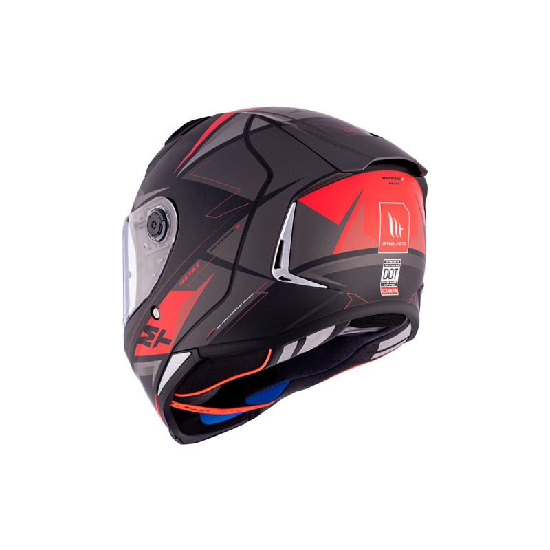 Casco moto integrale MT REVENGE 2 S HATAX B5 nero-grigio-rosso