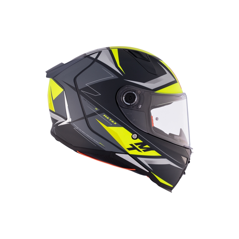 Casco moto integrale MT REVENGE 2 S HATAX C3 nero-grigio-giallo
