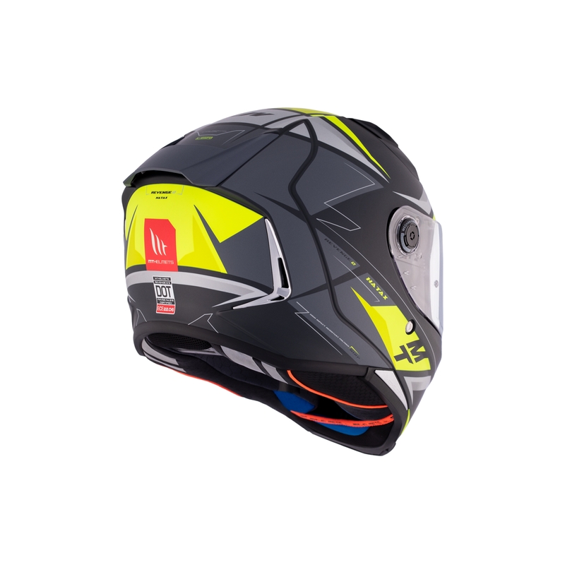 Casco moto integrale MT REVENGE 2 S HATAX C3 nero-grigio-giallo