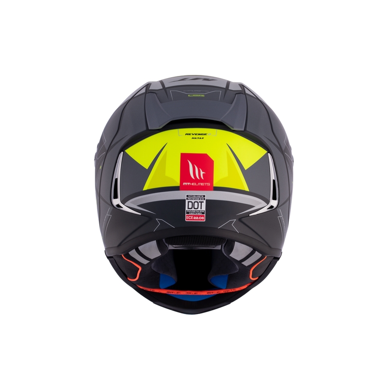 Casco moto integrale MT REVENGE 2 S HATAX C3 nero-grigio-giallo