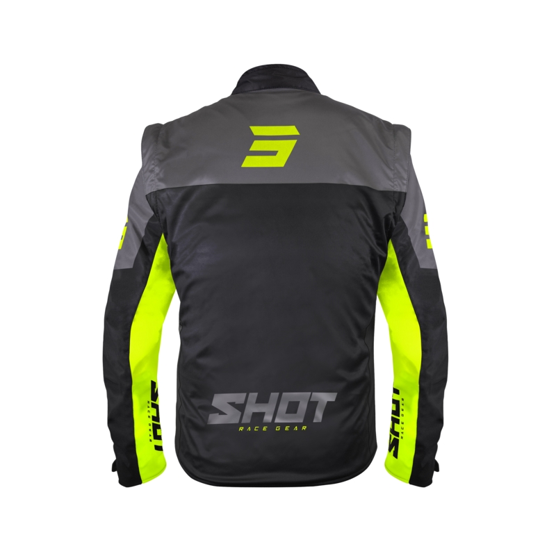 Giacca softshell Shot Softshell Lite nero-giallo fluo