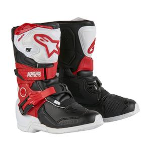 Alpinestars Tech 3S Kids 2024 Stivali da moto neri, bianchi e rossi per bambini