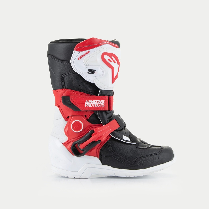 Stivali da moto per bambini Alpinestars Tech 3S Nero-Bianco-Rosso