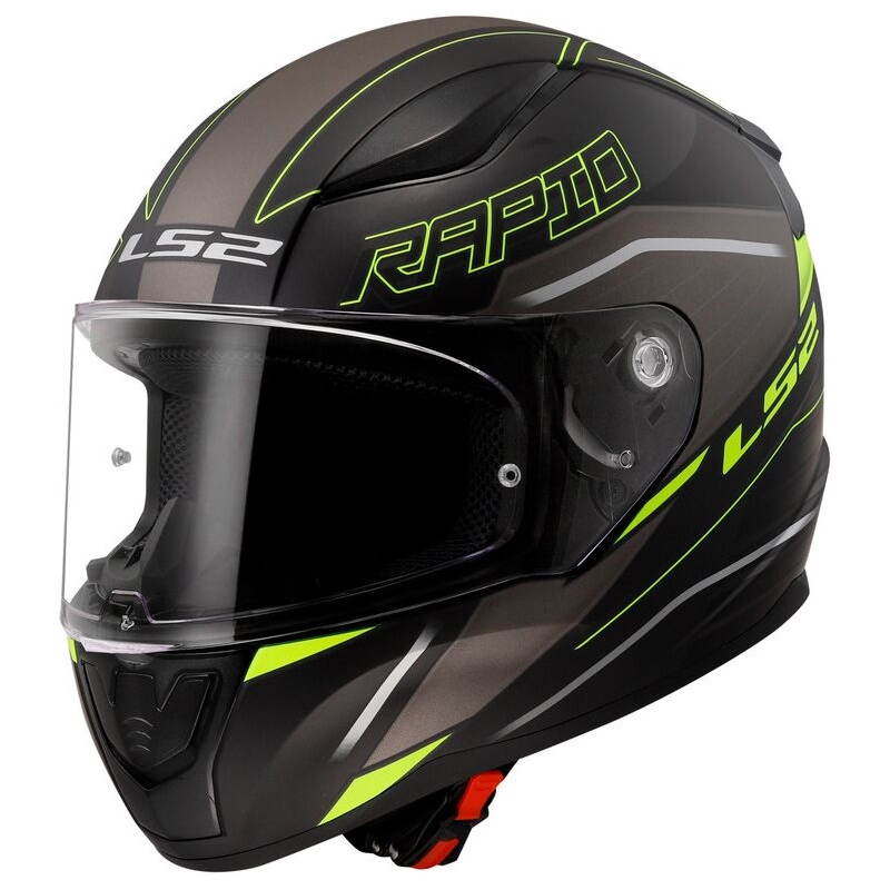 Casco moto integrale LS2 FF353 RAPID II Rokku nero-giallo fluo