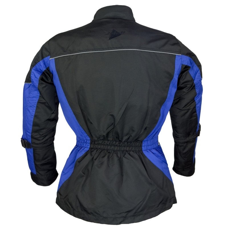 Giacca da moto da bambino Roleff Taslan nero e blu
