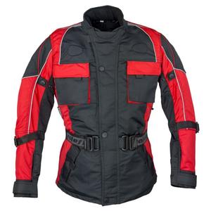Giacca da moto da bambino Roleff nero/rosso