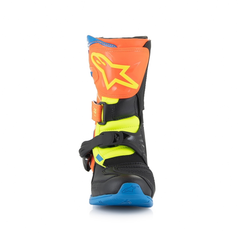 Alpinestars Tech 3S Kids Arancione fluo-Blu-Giallo fluo-Nero Stivali da moto per bambini
