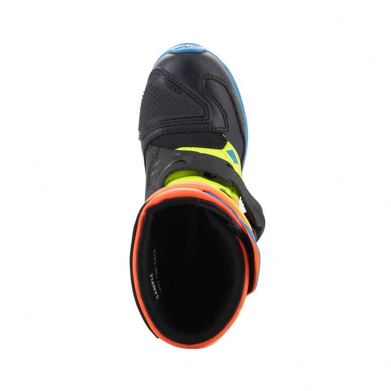 Alpinestars Tech 3S Kids Arancione fluo-Blu-Giallo fluo-Nero Stivali da moto per bambini