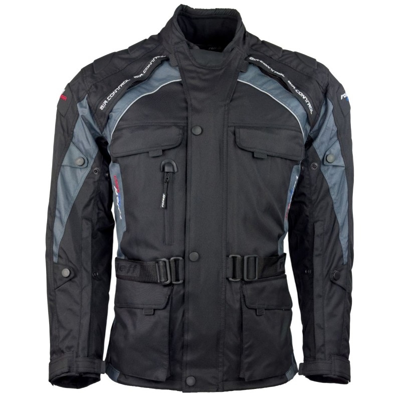 Giacca da moto Roleff Liverpool nero-grigio