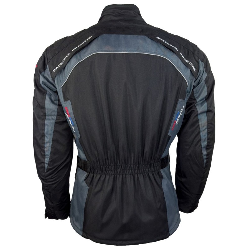Giacca da moto Roleff Liverpool nero-grigio