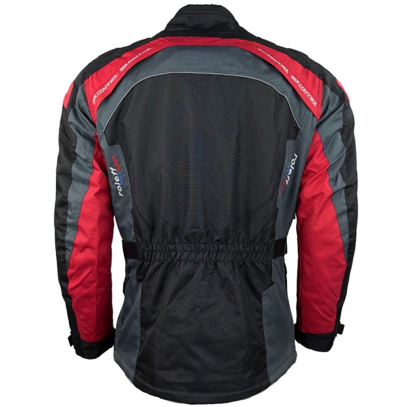 Giacca da moto Roleff Liverpool nera e rossa