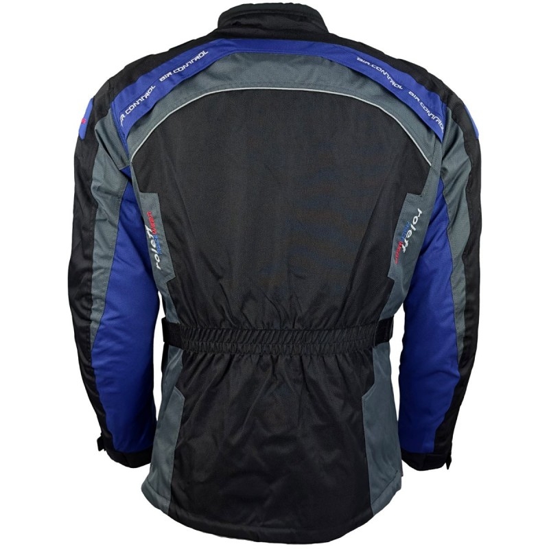 Giacca da moto Roleff Liverpool nera e blu