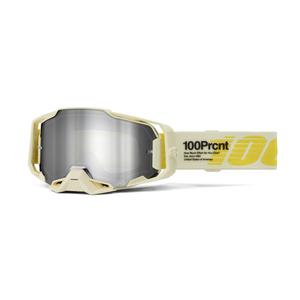 Occhiali da motocross 100% ARMEGA Oro nudo (plexi argento specchiato)