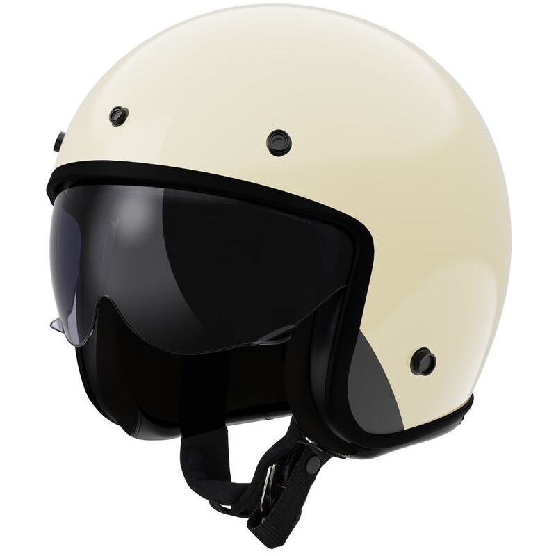 Casco moto aperto LS2 OF601 Bob II Solid cream