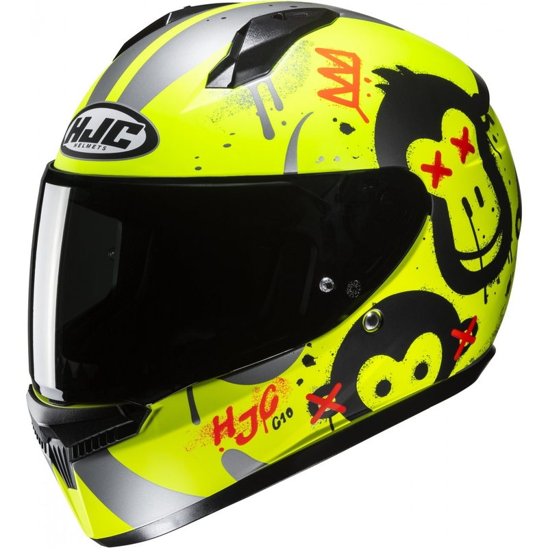 Casco integrale per bambini HJC C10 Geti MC3HSF giallo fluo