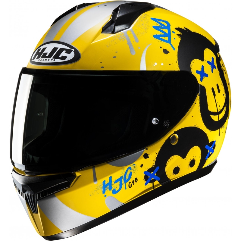 Casco integrale per bambini HJC C10 Geti MC3SF giallo