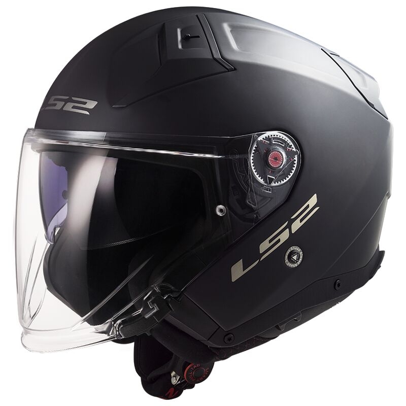 Casco moto aperto LS2 OF603 Infinity II nero solido opaco