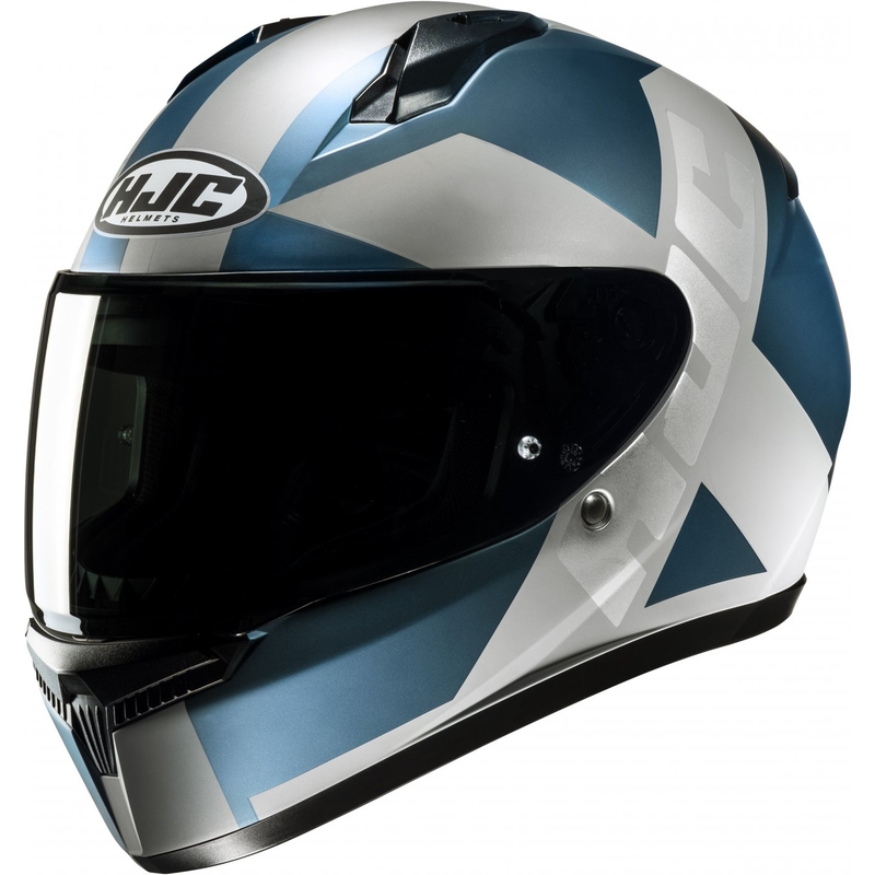 Casco moto integrale HJC C10 Tez MC2SF grigio-blu