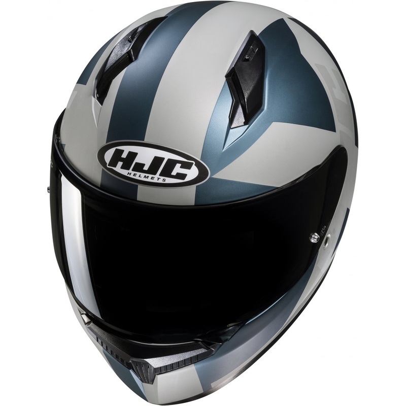 Casco moto integrale HJC C10 Tez MC2SF grigio-blu