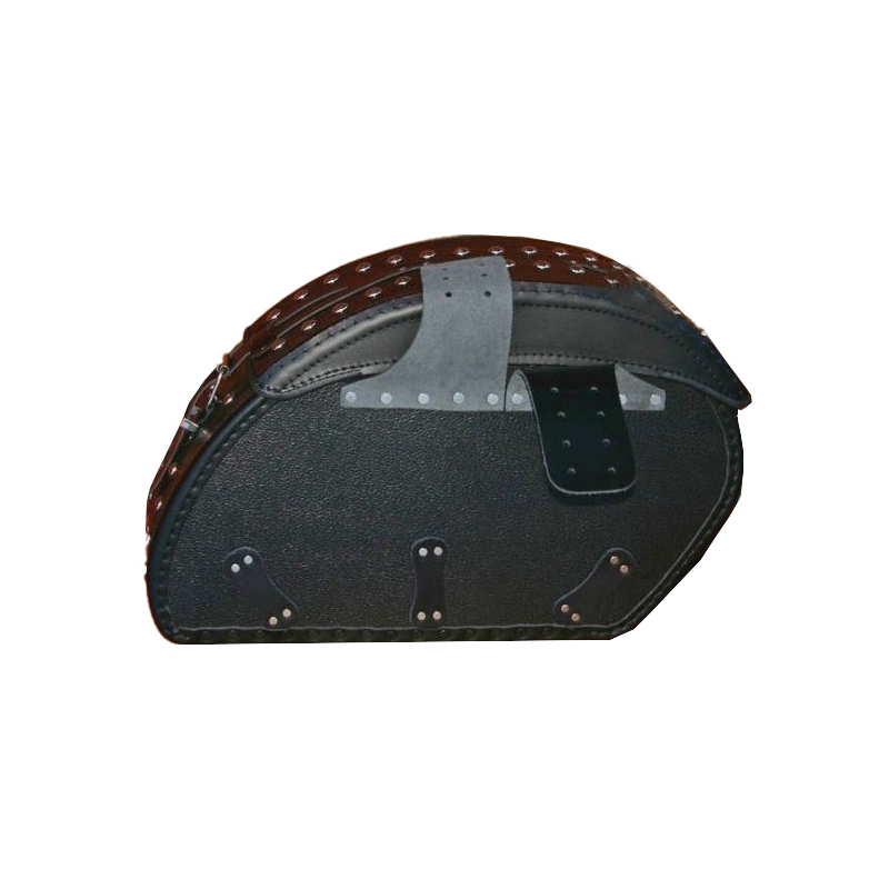 Borse da moto in pelle RSA S152 nero con rivetti 18 l