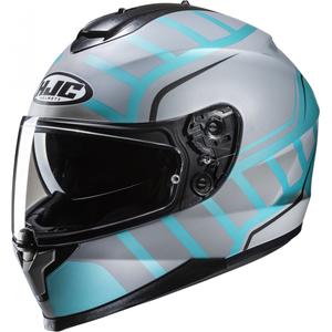 Casco moto integrale HJC C70N Holt MC4SF grigio-turchese