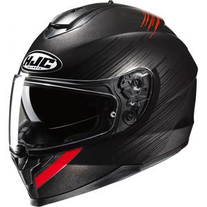 Casco moto integrale HJC C70N Sway MC1 rosso-nero
