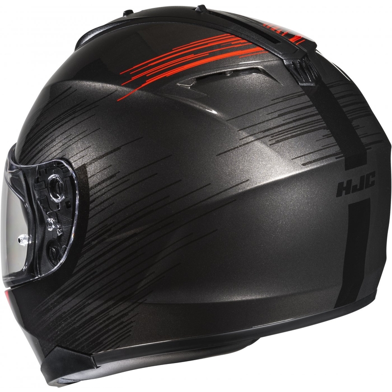 Casco moto integrale HJC C70N Sway MC1 rosso-nero
