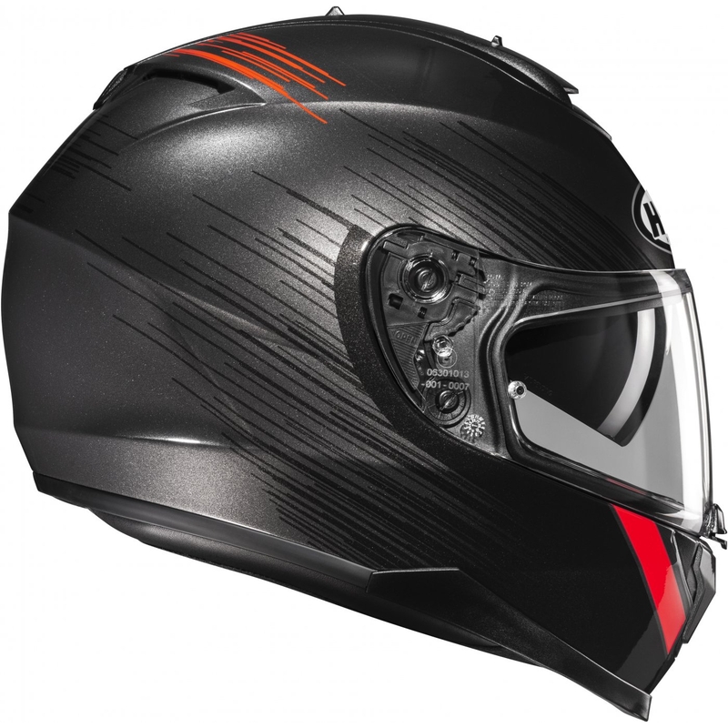 Casco moto integrale HJC C70N Sway MC1 rosso-nero