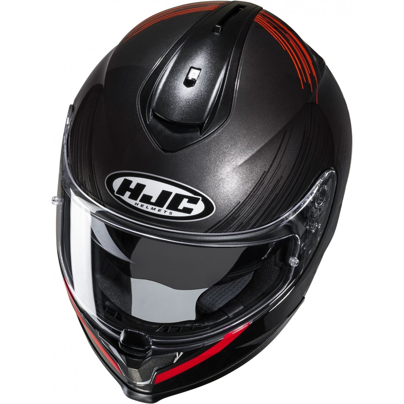 Casco moto integrale HJC C70N Sway MC1 rosso-nero
