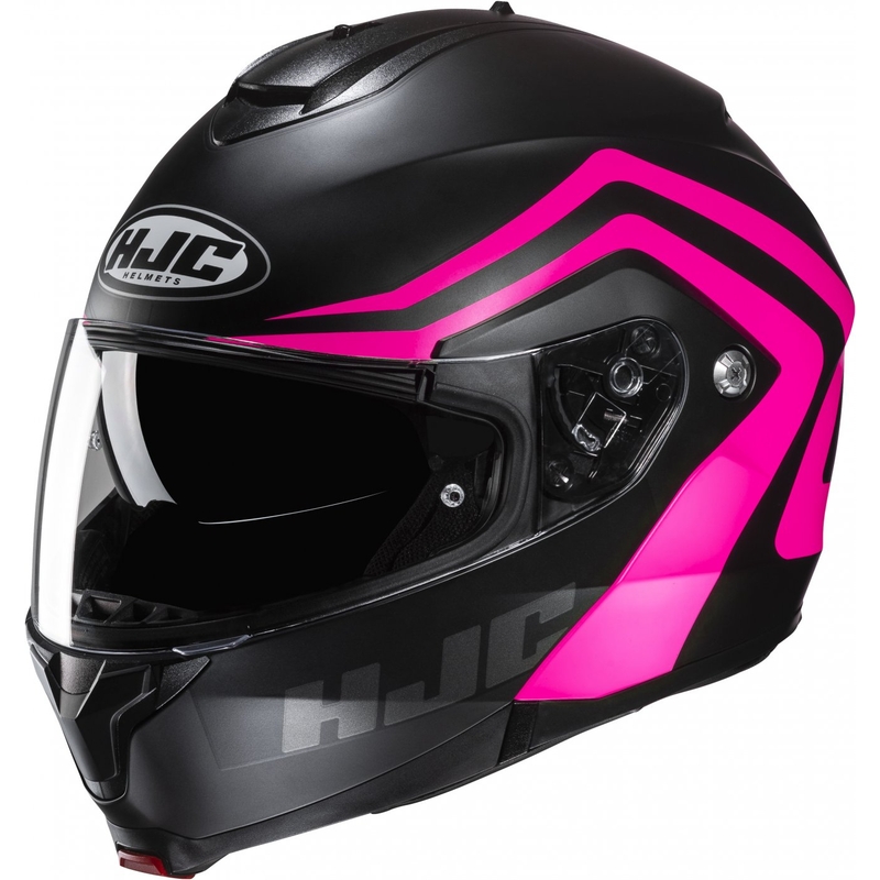 Casco da moto apribile HJC C91N Nepos MC8SF nero-rosa