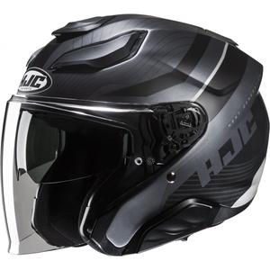 Casco moto aperto HJC F31 Naby MC5SF grigio-nero