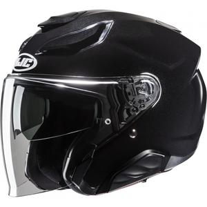 Casco moto aperto HJC F31 Solid Metallic Black