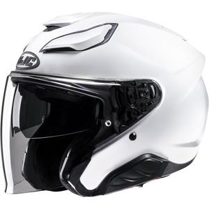 Casco moto aperto HJC F31 Solido bianco perla