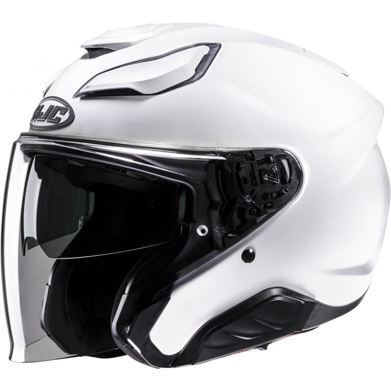 Casco moto aperto HJC F31 Solido bianco perla