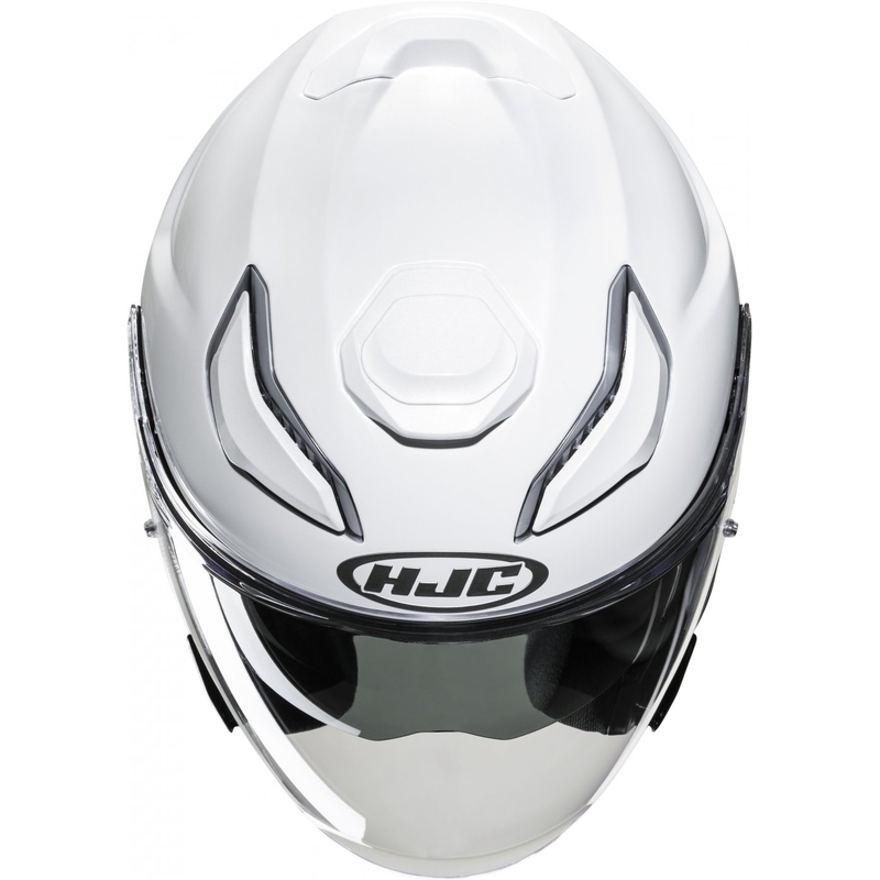 Casco moto aperto HJC F31 Solido bianco perla