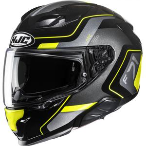 Casco moto integrale HJC F71 Arcan MC3H nero-grigio-giallo fluo