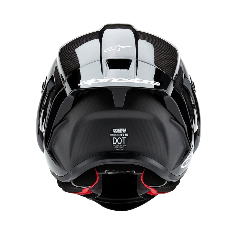Casco integrale da moto Alpinestars Supertech R-10 Solid nero carbonio