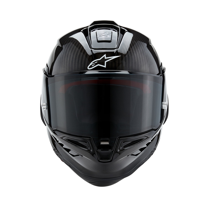 Casco integrale da moto Alpinestars Supertech R-10 Solid nero carbonio