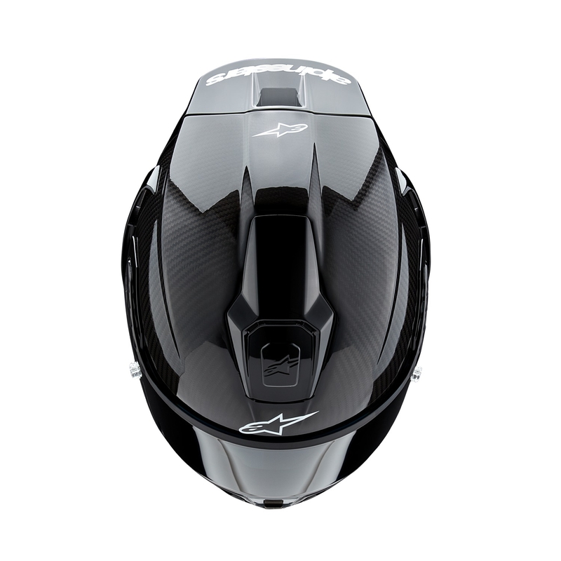 Casco integrale da moto Alpinestars Supertech R-10 Solid nero carbonio