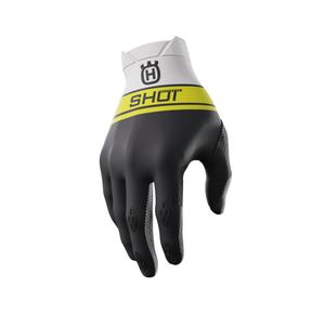 Guanti da motocross Shot Aerolite Husqvarna LE 2024 bianco-nero Saldi