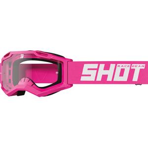 Occhiali da motocross per bambini Shot Rocket Kid 2.0 rosa (plexi trasparente)